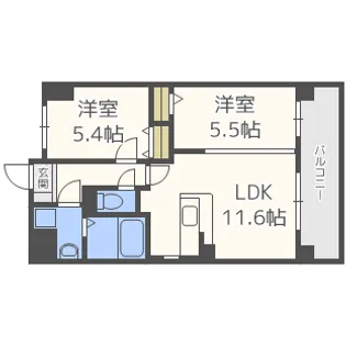 ラヴィアン宮前I号館【2階】の間取り