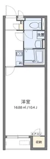 クレイノ拾五【107号室】の間取り