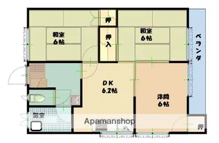 サンハイツ【2階】の間取り