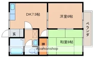 笹原ハイツAB【2階】の間取り