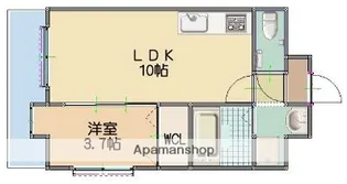 ルッシェ竹下駅前【3階】の間取り