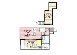 レイティス麦野【2階】の間取り