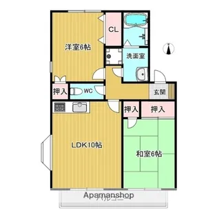 サンライフ片縄 C棟【2階】の間取り