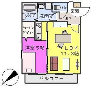 福岡県大野城市瓦田1丁目【マンション】の間取り