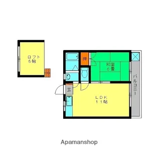 福岡県大野城市御笠川4丁目【アパート】の間取り