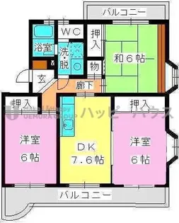 ロイヤルハイツ泉【1階】の間取り
