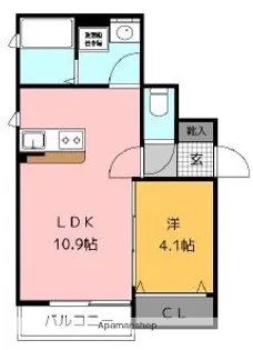 CLARTVILLA博多南【3階】の間取り