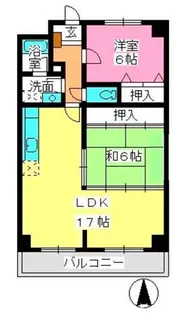 サンリバー博多南【5階】の間取り