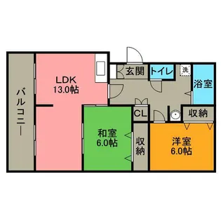 福岡県大野城市中央2丁目【マンション】の間取り