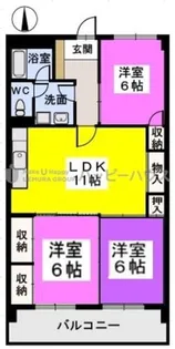 コーポ宮内【4階】の間取り