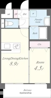 レトワール小笹【1階】の間取り