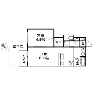 メゾン ドゥ・大橋【1階】の間取り
