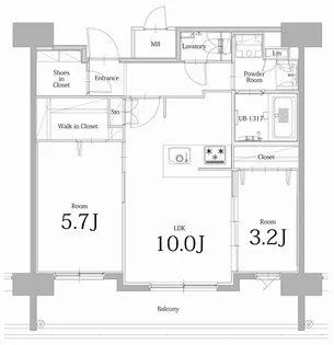 福岡県福岡市博多区築港本町【マンション】の間取り