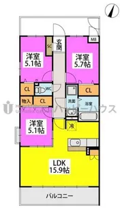 LA PRE’VALOIR【5階】の間取り