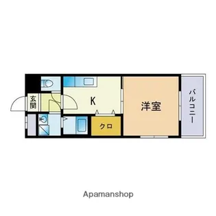 アンプルールベトンMAHALO【8階】の間取り