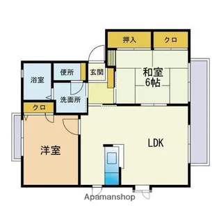 ハウスリークG【1階】の間取り