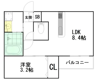 パティオ五十川Ⅰ【3階】の間取り