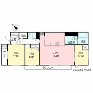 クロシェット アーブル【2階】の間取り