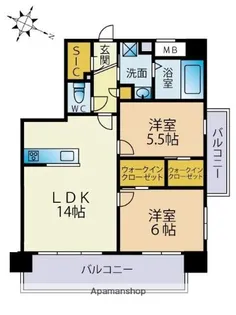 福岡県福岡市南区大橋2丁目【マンション】の間取り