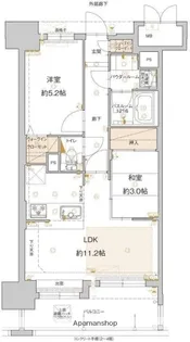 アクタス博多グランミライ【6階】の間取り