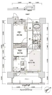 アクタス南福岡グランパーク【13階】の間取り