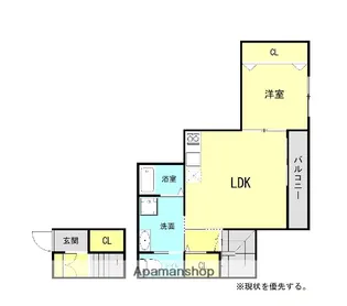 ラシックランテ竹下【2階】の間取り