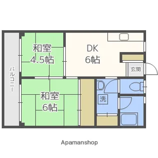 小笹カステリアB棟【4階】の間取り