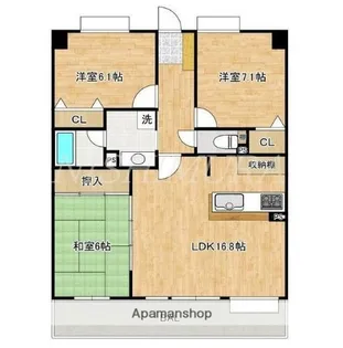エバーライフリオ筑紫野Ⅱ【4階】の間取り