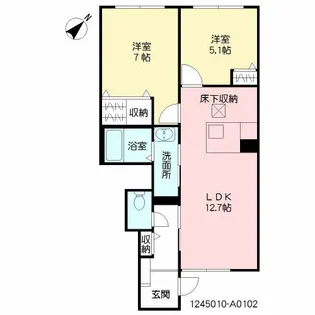 フローラ A棟【1階】の間取り