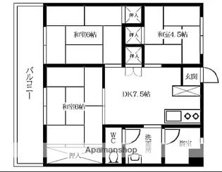 小笹カステリアC棟【4階】の間取り