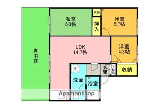 セジュール・グランA【1階】の間取り