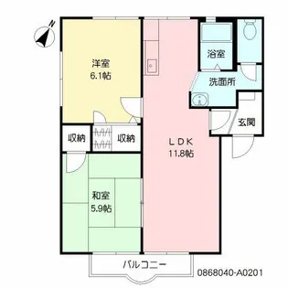 福岡県春日市天神山3丁目【アパート】の間取り