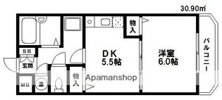 ジュネスシティ【2階】の間取り