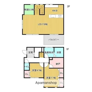 福岡県福岡市南区高木3丁目【一戸建】の間取り