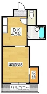 シティハイム筑紫【4階】の間取り