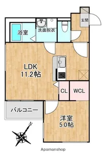 CRECIA井尻Ⅱ(クレシア 井尻Ⅱ)【3階】の間取り