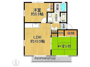 ラフォーレ原田【2階】の間取り