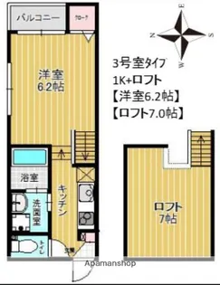 シャレオ湯町Ⅱ【1階】の間取り