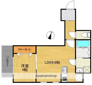 1LDKの間取り画像