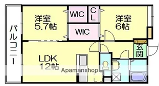 メゾン・ド・ベルヴィ【4階】の間取り