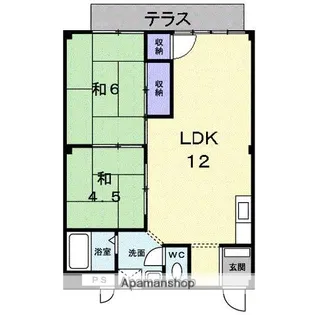 コーポ中島【1階】の間取り