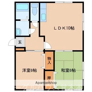 ベアハイツ【1階】の間取り
