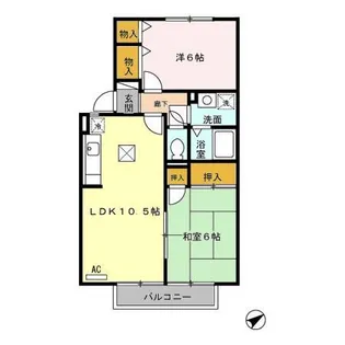 2LDKの間取り画像