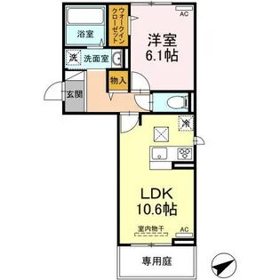 OーDIK GARDENⅡ【1階】の間取り