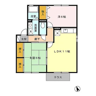 メゾンパークスⅡ【1階】の間取り