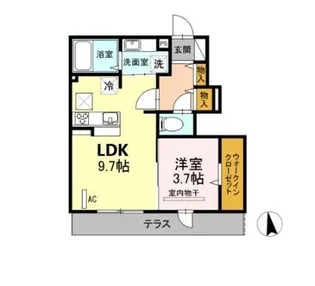 ブラン惣利【1階】の間取り