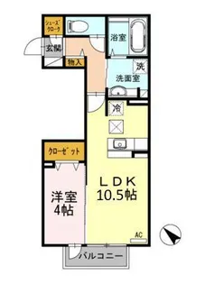 プランドール【1階】の間取り