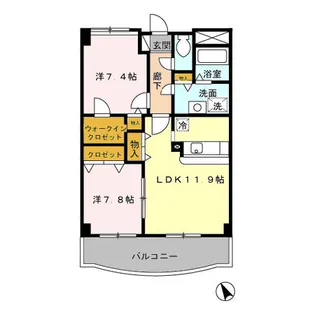 アム フルッス【403号室】の間取り