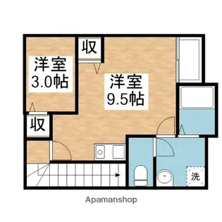 リックやよい坂【2階】の間取り