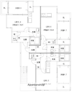 1LDKの間取り画像